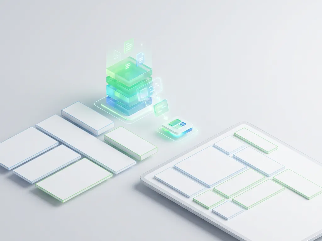 Gecomprimeerd afbeeldingsbestand dat verkleint boven een minimalistische bureauondergrond met geometrische pagina-elementen in groen en blauw.